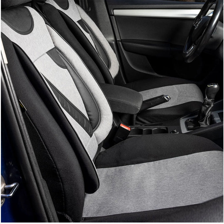 Set Huse Scaune Universale Nero Gri Personalizate cu Skoda