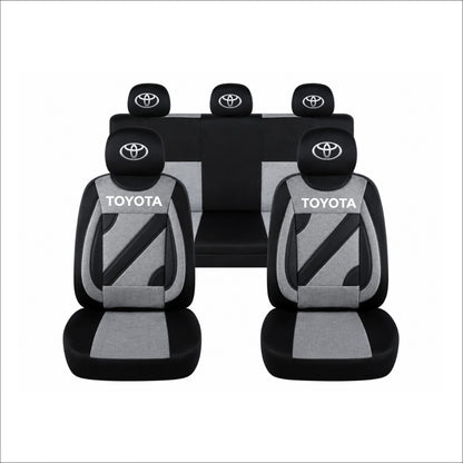 Set Huse Scaune Universale Nero Gri Personalizate cu Toyota