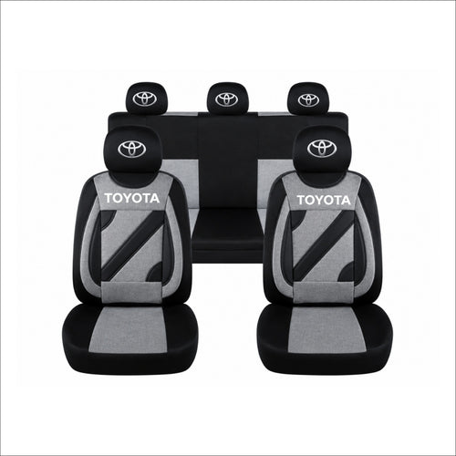 Set Huse Scaune Universale Nero Gri Personalizate cu Toyota
