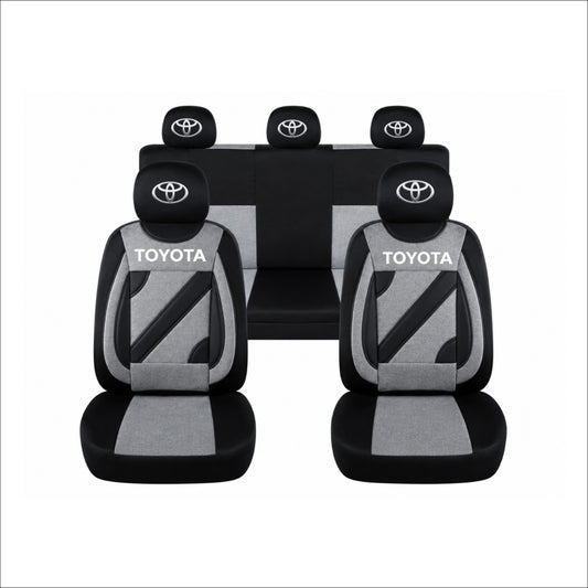 Set Huse Scaune Universale Nero Gri Personalizate cu Toyota