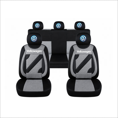 Set Huse Scaune Universale Nero Gri Personalizate cu Volkswagen