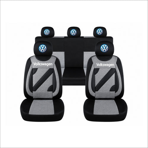 Set Huse Scaune Universale Nero Gri Personalizate cu Volkswagen