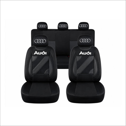 Set Huse Scaune Universale Nero Negru Personalizate cu Audi