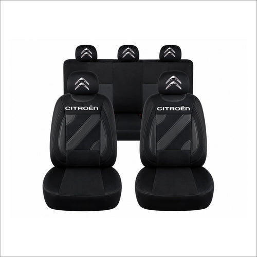 Set Huse Scaune Universale Nero Negru Personalizate cu Citroen