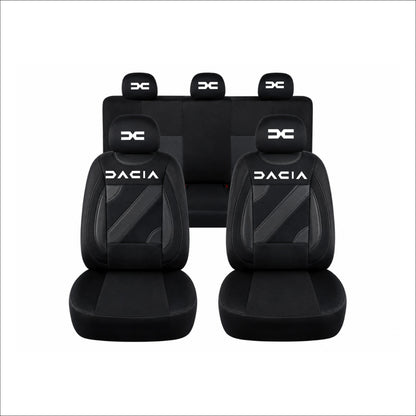 Set Huse Scaune Universale Nero Negru Personalizate cu Dacia Nou