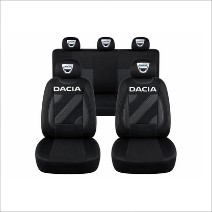 Set Huse Scaune Universale Nero Negru Personalizate cu Dacia