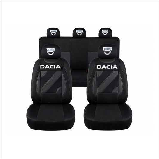 Set Huse Scaune Universale Nero Negru Personalizate cu Dacia