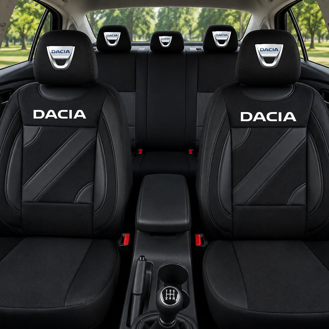 Set Huse Scaune Universale Nero Negru Personalizate cu Dacia