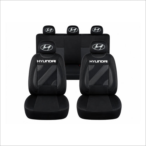 Set Huse Scaune Universale Nero Negru Personalizate cu Hyundai