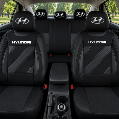 Set Huse Scaune Universale Nero Negru Personalizate cu Hyundai