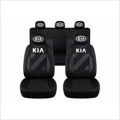Set Huse Scaune Universale Nero Negru Personalizate cu Kia
