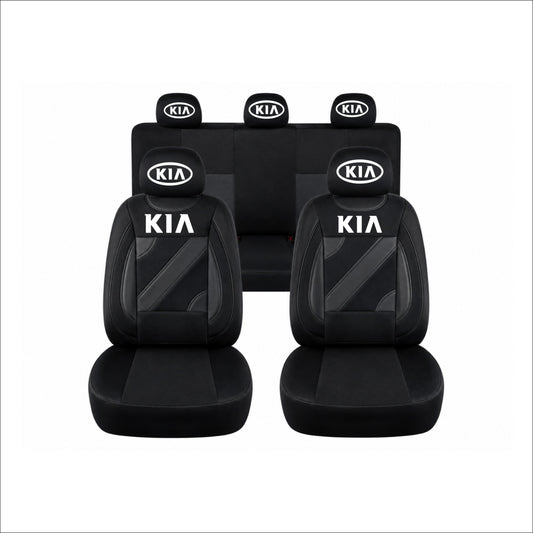 Set Huse Scaune Universale Nero Negru Personalizate cu Kia