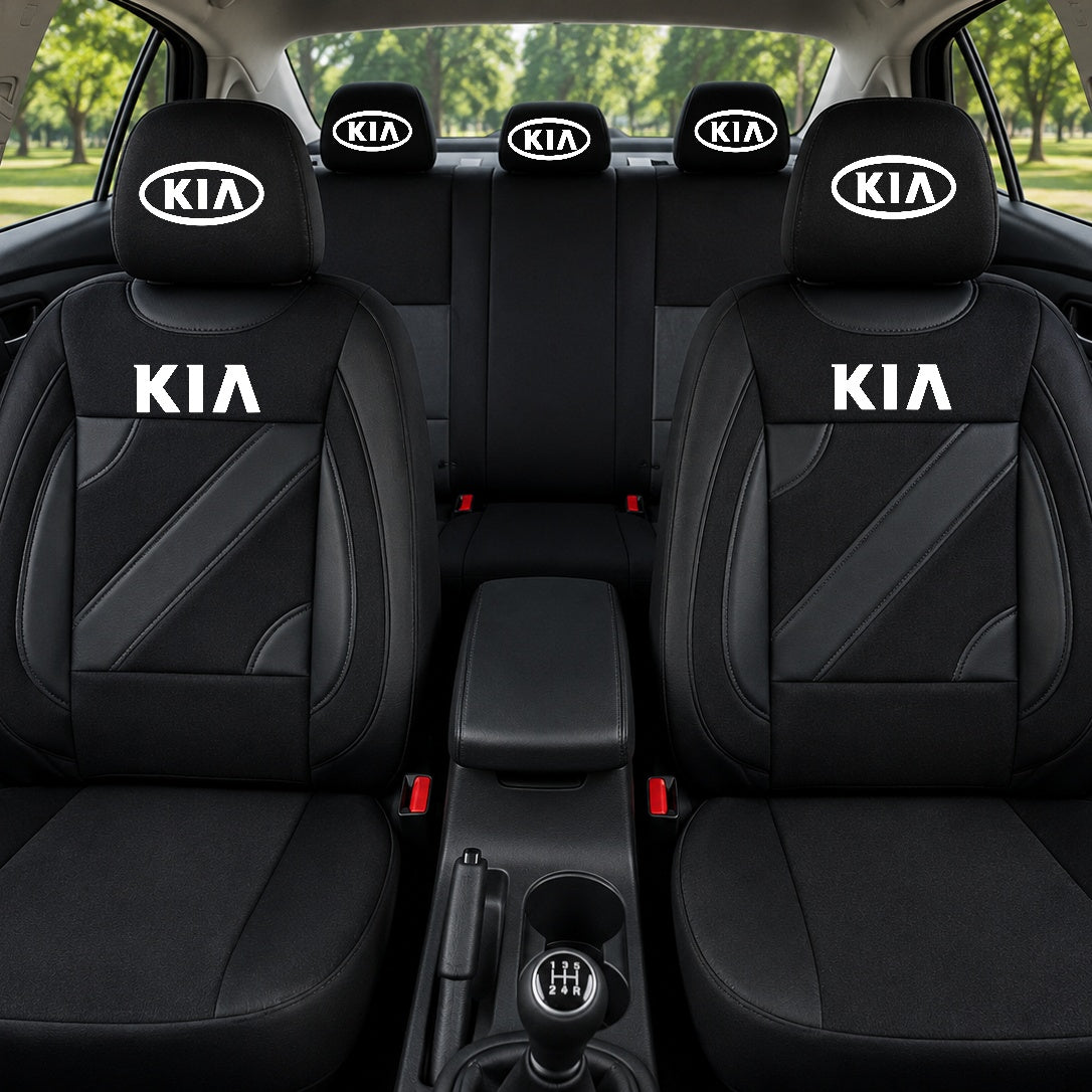 Set Huse Scaune Universale Nero Negru Personalizate cu Kia