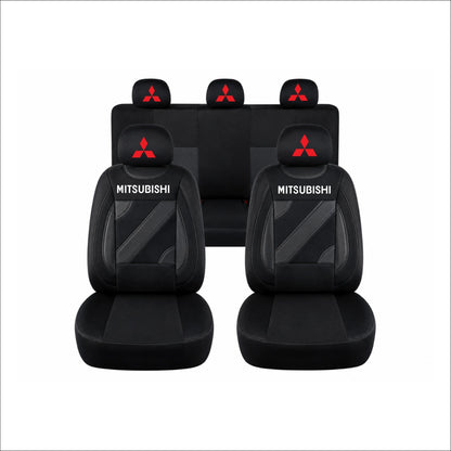 Set Huse Scaune Universale Nero Negru Personalizate cu Mitsubishi