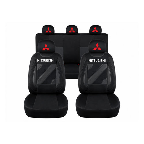 Set Huse Scaune Universale Nero Negru Personalizate cu Mitsubishi