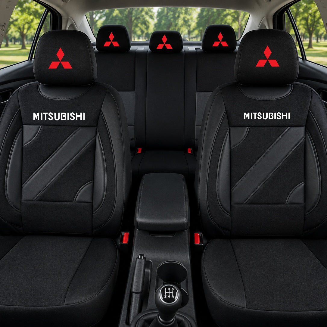 Set Huse Scaune Universale Nero Negru Personalizate cu Mitsubishi