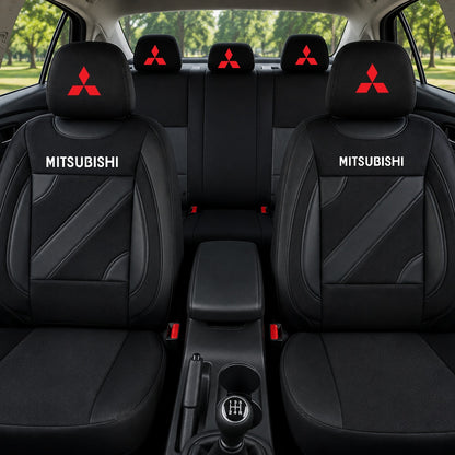 Set Huse Scaune Universale Nero Negru Personalizate cu Mitsubishi