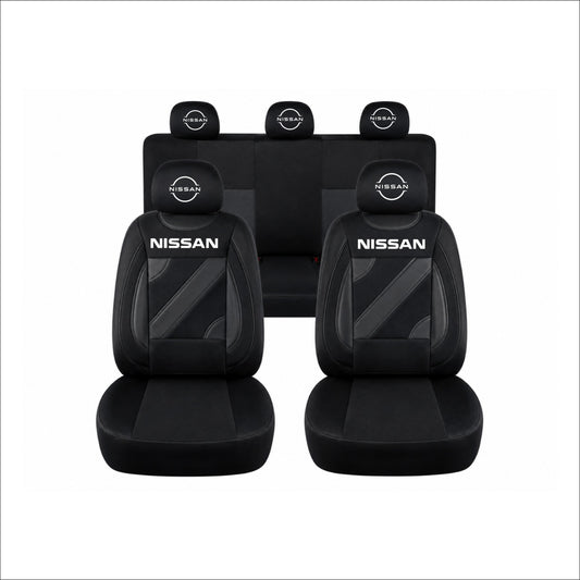 Set Huse Scaune Universale Nero Negru Personalizate cu Nissan Nou
