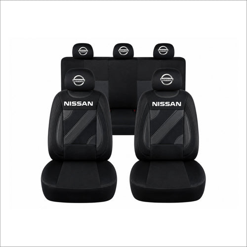 Set Huse Scaune Universale Nero Negru Personalizate cu Nissan
