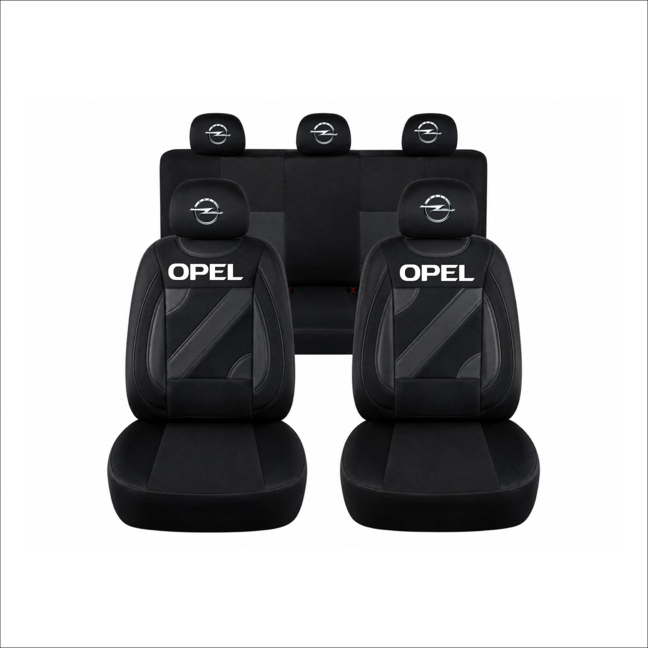 Set Huse Scaune Universale Nero Negru Personalizate cu Opel