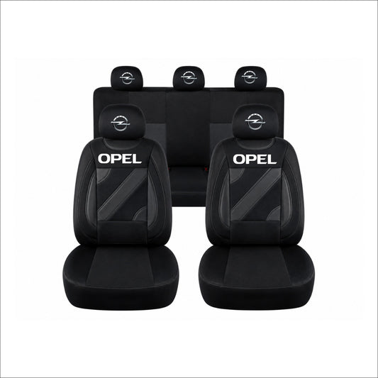Set Huse Scaune Universale Nero Negru Personalizate cu Opel