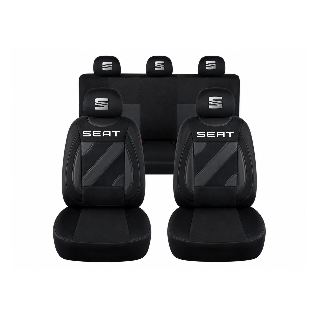 Set Huse Scaune Universale Nero Negru Personalizate cu Seat