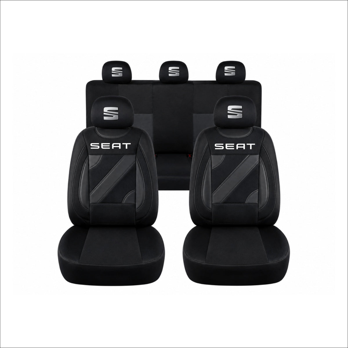 Set Huse Scaune Universale Nero Negru Personalizate cu Seat
