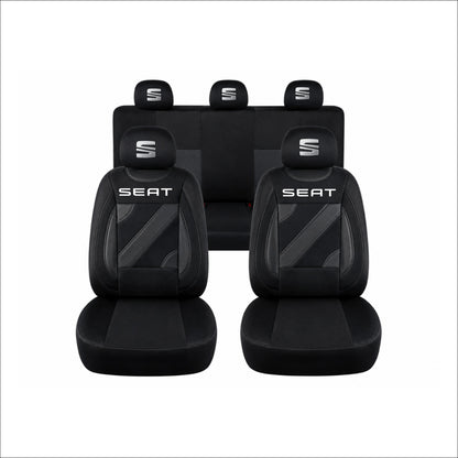 Set Huse Scaune Universale Nero Negru Personalizate cu Seat