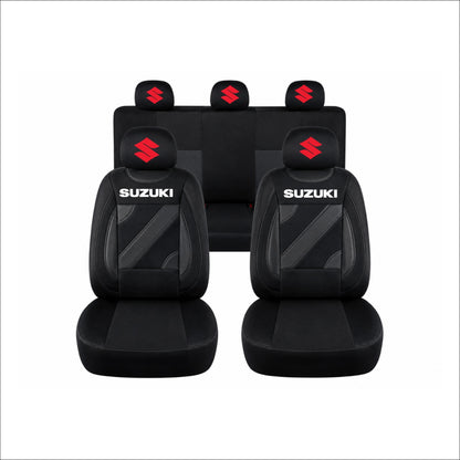 Set Huse Scaune Universale Nero Negru Personalizate cu Suzuki