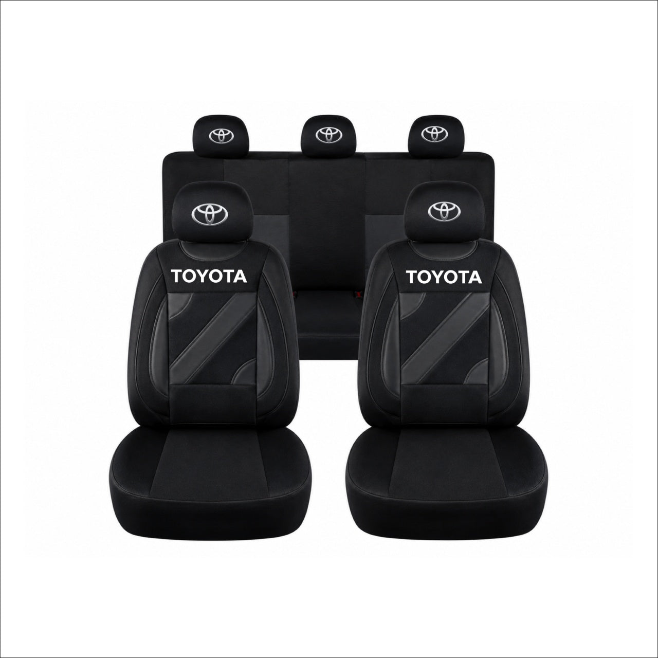 Set Huse Scaune Universale Nero Negru Personalizate cu Toyota