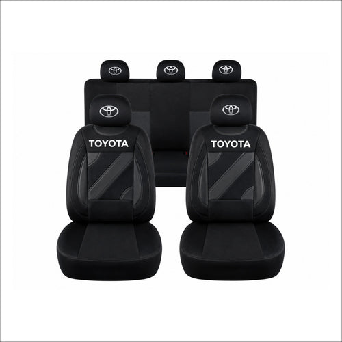 Set Huse Scaune Universale Nero Negru Personalizate cu Toyota