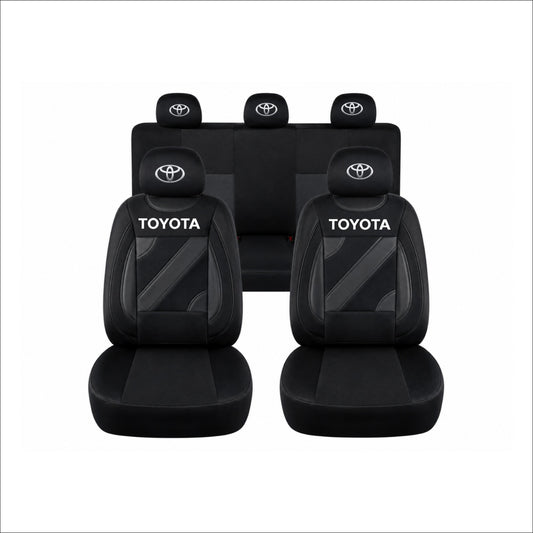 Set Huse Scaune Universale Nero Negru Personalizate cu Toyota