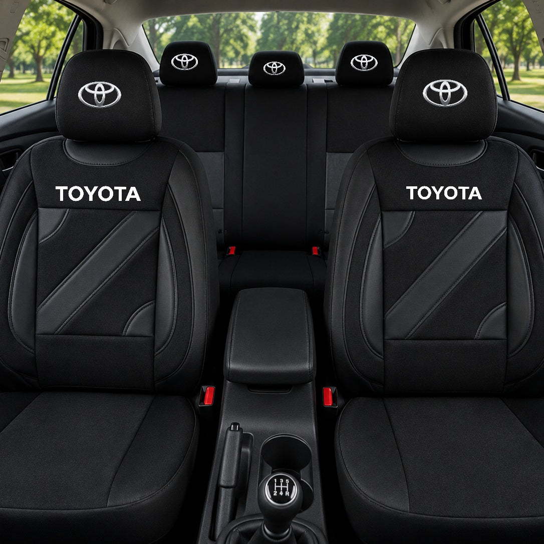 Set Huse Scaune Universale Nero Negru Personalizate cu Toyota