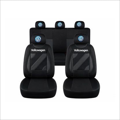 Set Huse Scaune Universale Nero Negru Personalizate cu Volkswagen