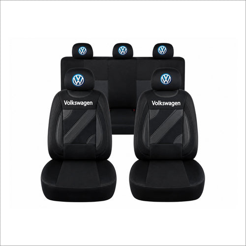Set Huse Scaune Universale Nero Negru Personalizate cu Volkswagen