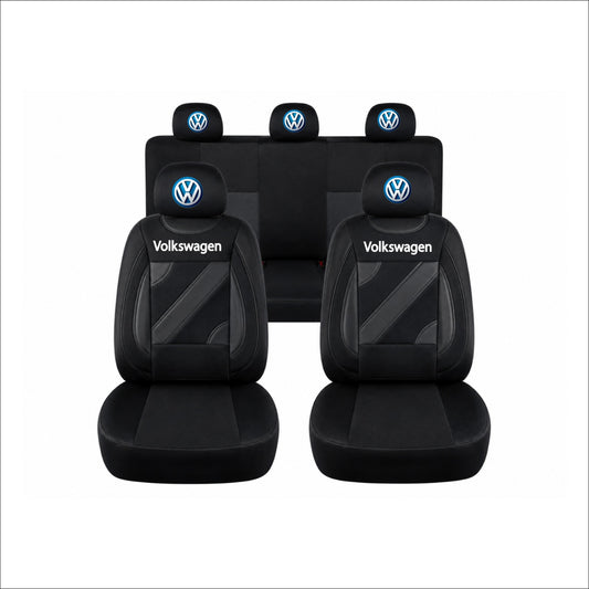 Set Huse Scaune Universale Nero Negru Personalizate cu Volkswagen
