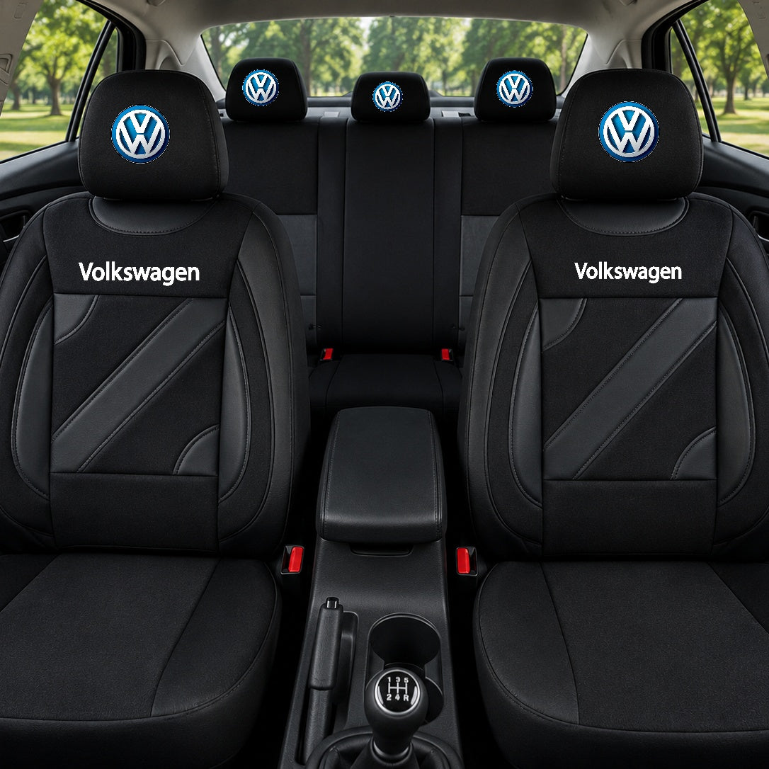 Set Huse Scaune Universale Nero Negru Personalizate cu Volkswagen