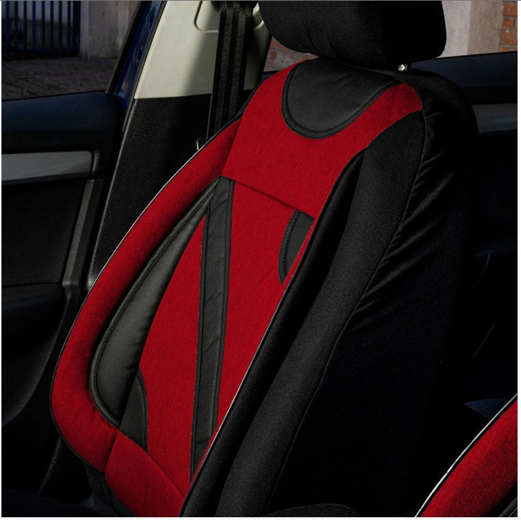 Set Huse Scaune Universale Nero Rosu Personalizate cu Audi