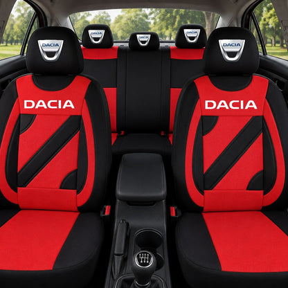 Set Huse Scaune Universale Nero Rosu Personalizate cu Dacia