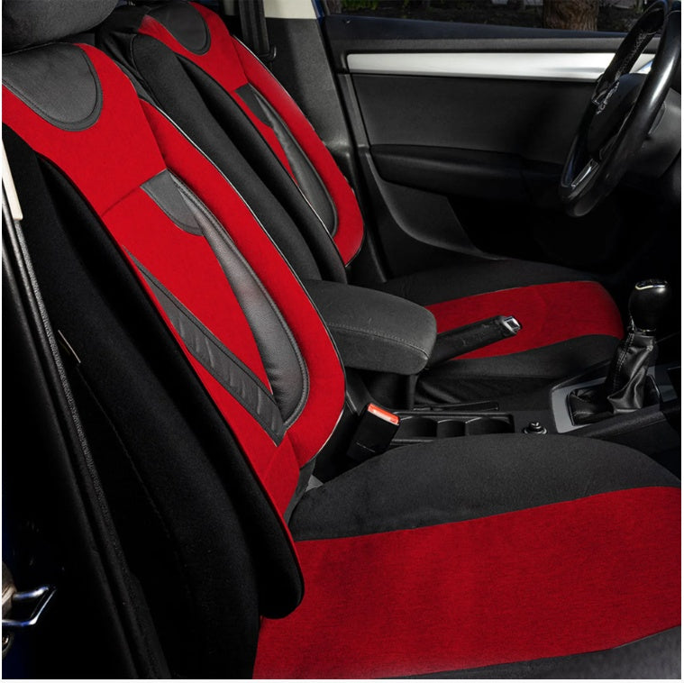 Set Huse Scaune Universale Nero Rosu Personalizate cu Peugeot