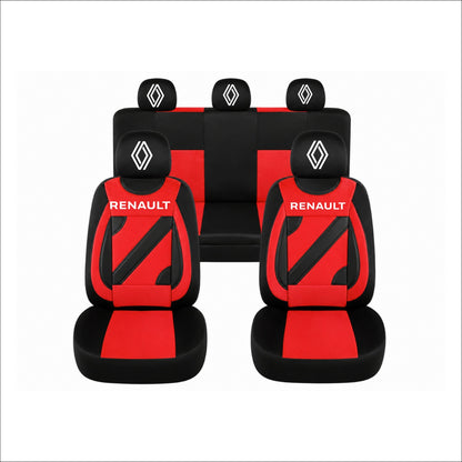 Set Huse Scaune Universale Nero Rosu Personalizate cu Renault Nou