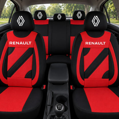 Set Huse Scaune Universale Nero Rosu Personalizate cu Renault Nou