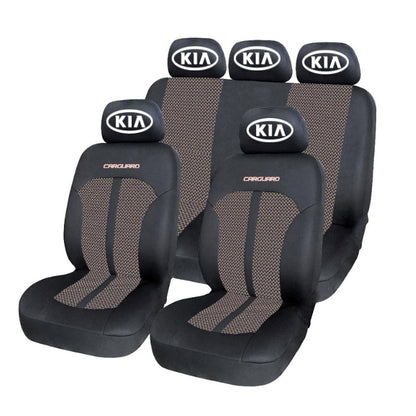 Set Huse Scaune Universale Premium Carguard Personalizate cu Kia – Negru/Bej