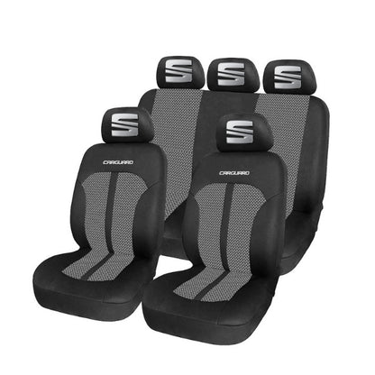 Set Huse Scaune Universale Premium Carguard Personalizate cu Seat – Negru/Gri