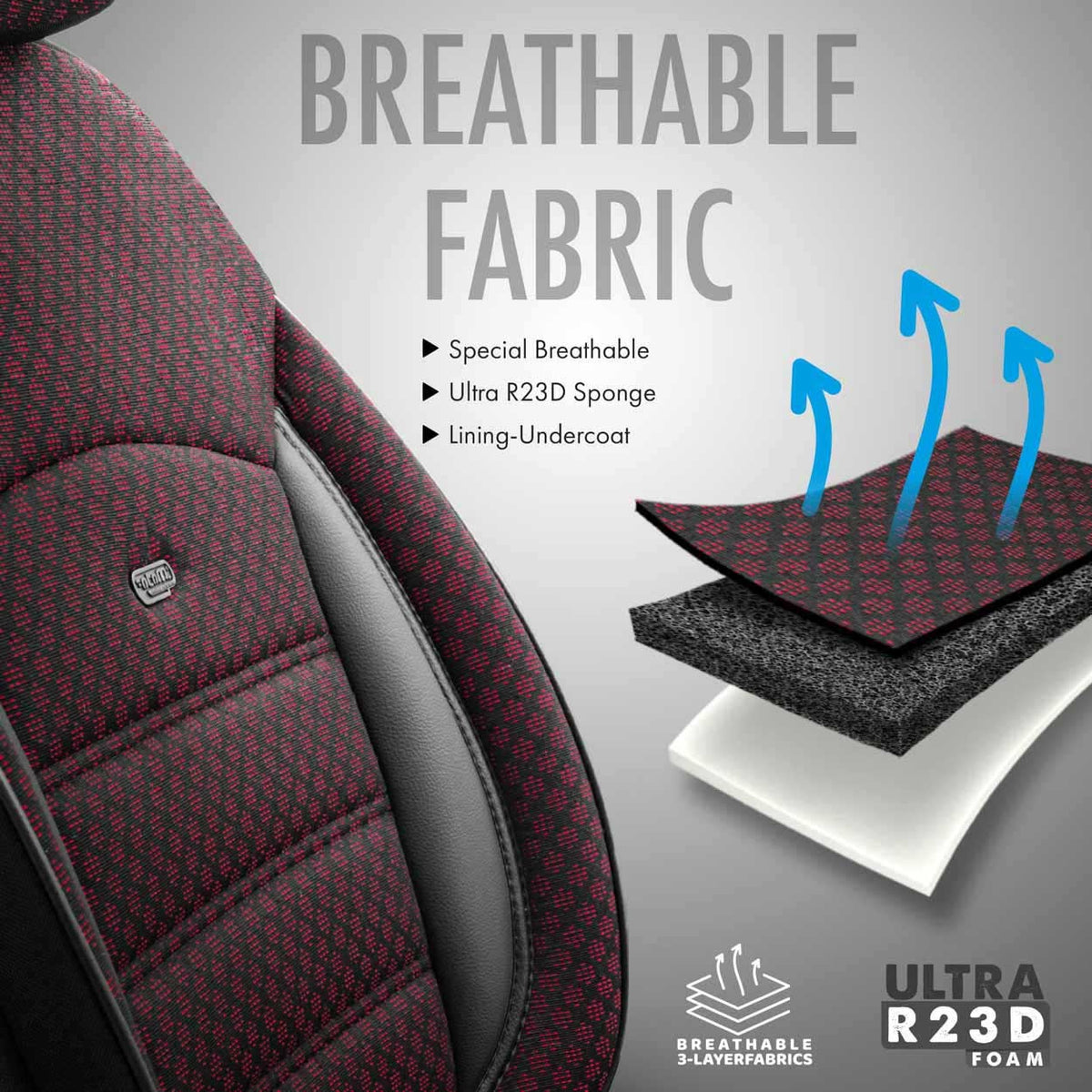 Set Huse Scaune Universale Premium OTOM Personalizate cu Opel – Negru/Visiniu (Copy 1)