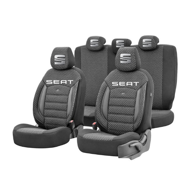 Set Huse Scaune Universale Premium OTOM Personalizate cu Seat – Negru/Gri