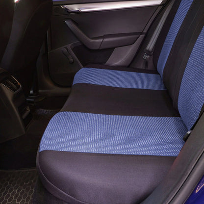 Set Huse Scaune Universale Racing, Albastru cu Negru Personalizate cu Opel