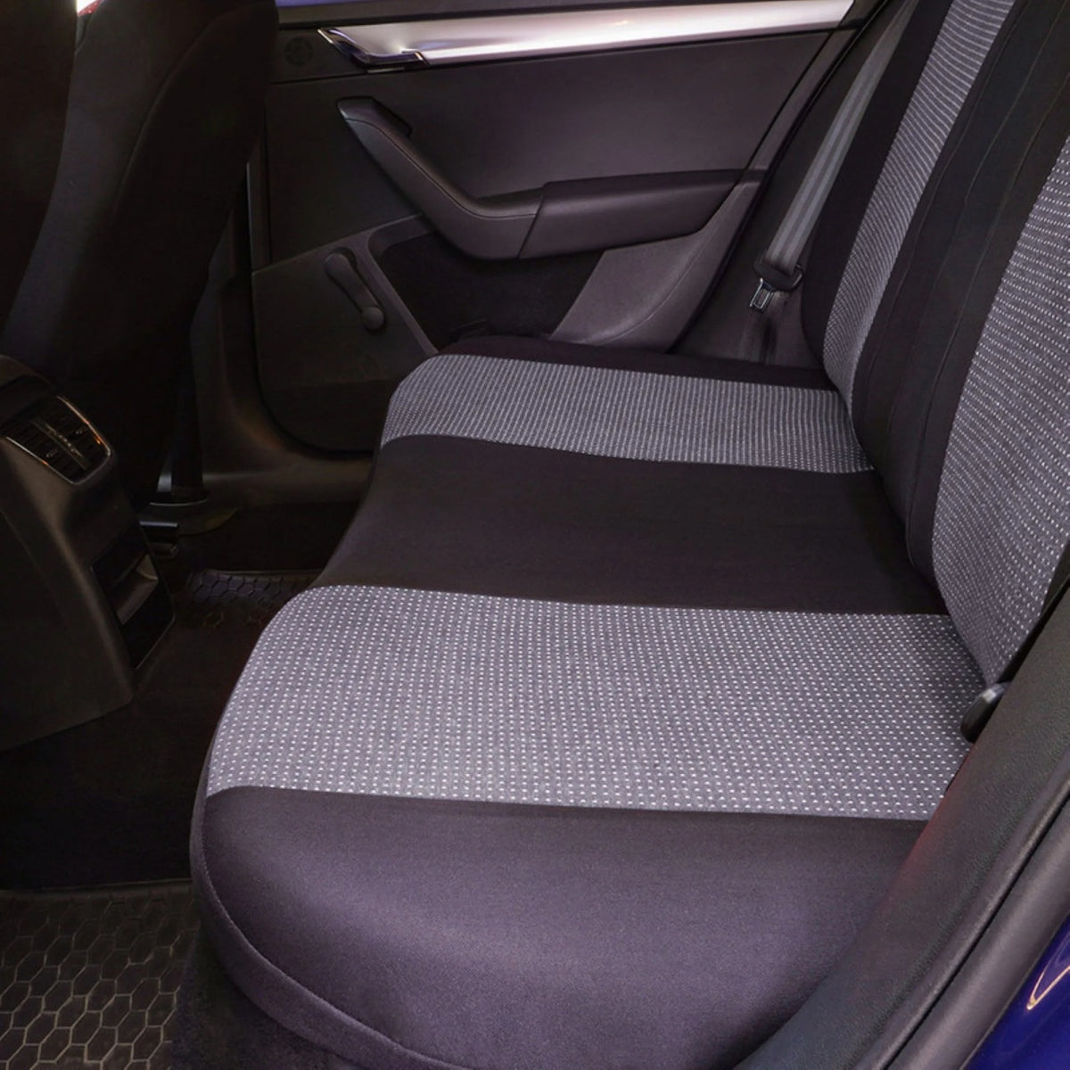 Set Huse Scaune Universale Racing, Gri cu Negru Personalizate cu Seat