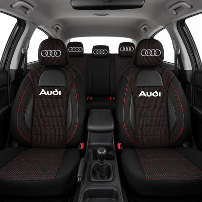 Set Huse Scaune Universale Racing, Negru Personalizate cu Audi