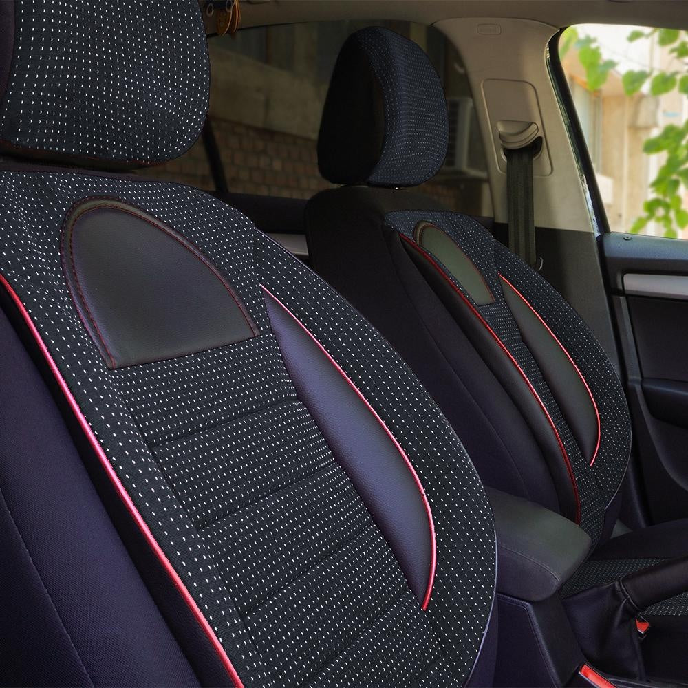 Set Huse Scaune Universale Racing Negru Personalizate cu Dacia Nou
